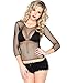 Fence Net Long Sleeve Cami Top