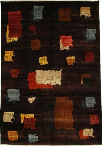 5'3 x 7'7 Brown Persian Hand Knotted Wool Kashkuli 
