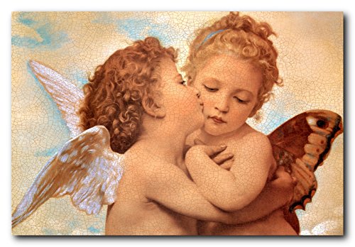 William-Adolphe Bouguereau The First Kiss Picture Wall Decor Art Print Poster (16x20)