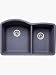 Blanco 511-708 Blancodiamond 1-3/4 Bowl Kitchen Sink, Metallic Gray