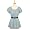Light Slate Blue Tonal Weave Babydoll (3X Misses)