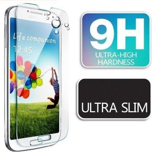 XYUN 2.5D Screenmate Real Tempered Glass 9H Hardness Premium Screen Protector with Rounded Edges & Oleophobic Coating for Samsung Galaxy S4 IV i9500 (0.4mm) - 1 Pack - Retail Packaging