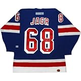 Jaromir Jagr Autographed Blue Replica Rangers Jersey at Steiner Sports