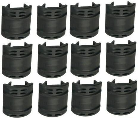 OEM Black Color 12 Pack Rubber Snap On Protective Hand Guard Tactical Weaver Picatinny 7/8" Rail Rifle Shotgun Paintball Airsoft Rail Covers
