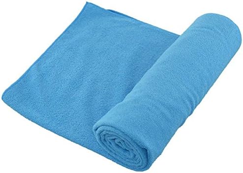 Flyager Microfiber Beach Towel, Beach Blanket, Sports Towel, Yoga Towel, Bath Towel, Travel Towel, Camp Towel, Hair Towel, 27.56x59.06 Inches (Blue)