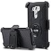 ULAK LG G3 Case, Clip Holster Kickstand Rugged Hybrid Rubber Protective Hard Case for LG G3 2014,Black