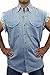 LIGHT DENIM Basic Plain Sleeveless Denim Biker Shirt (XL)