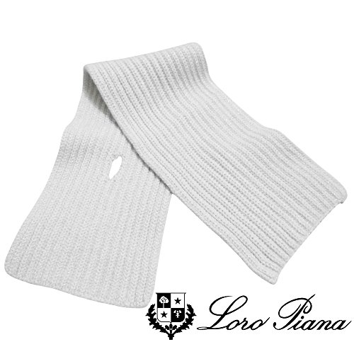 [ロロピアーナ] Loro Piana　カシミア100％　ニットマフラー　白×シルバーラメ　Loro Piana　[並行輸入品]