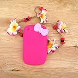 Hello Kitty pink Silicone with bow Cover Case for Blackberry Curve 8520 853 ....