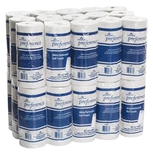 Georgia-Pacific Preference 27385 White 2-Ply Perforated Paper Towel Roll, 8.8
