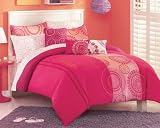 Roxy Hoy Pink Orange Dot Teen Girls Duvet Sham Set