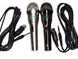 2 Uni-directional Microphones with cables Microphones Wired