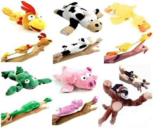 Ejiandan Slingshot Flingshot Flying Animals with Sound Monkey Pig Chicken Cow Duck Frog Set of 6 Pcs