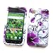 Samsung Galaxy S 4G T959V & Vibrant T959 (T-Mobile) Snap On Protector Hard Case "Artistic Purple Flowers" Design