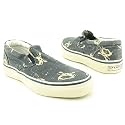 SPERRY TOP SIDER Striper Slip On Loafers Crab Shoes Navy Blue Mens