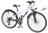 Kinderrad S'cool Xxlite 24 Zoll Street - matt weiß/blau - Modell 2011/2012 - SCXS241711