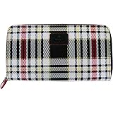 Black White Tartan Colors Baekgaard Leather Brights Vivid Vibrant chic Genuine leather hold everything wallet