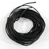 SG Paris - Rue De La Perle - Cordon Coton Cire / Diam 1Mm 5 M / Sac Zipe / Black