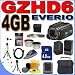JVC Everio GZ-HD6 120GB Hard Drive HDD 3CCD Camcorder with 10x Optical Zoom PLUS 4GB SDHC Memory Card - Extra Rechargeable Battery - Rapid External Charger - 3 Piece Filter Kit - 0.45x Wide Angle & 2x Telephoto Lenses - HDMI Cable - GZHD6 BigVALUEInc Accessory Saver Bundle + MORE