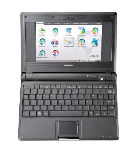 Asus Eee PC 4G (7 Screen, 800 MHz Intel Celeron Processor, 512 MB RAM, 4 GB Hard Drive, Linux Preloaded) Galaxy Black