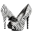 Nydia13x Ruffled Pump ZEBRA