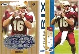 2005 Sage Hit Jerseys Premium Swatches CR Chris Rix Florida State Seminoles (Rookie Insert - Piece of Authentic 3 Color Swatch - Serial #'d to 50 - Football Cards)