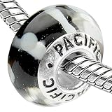 925 Sterling Silver Murano Style Glass Bead - For The Love Of It (Pandora and Chamilia Compatible)