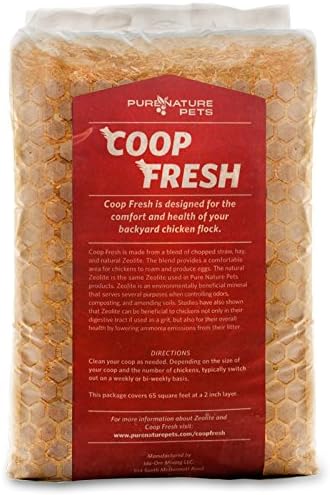 Pure Nature Pets Compressed Bale of Pre-Blended Premium Bedding Designed for Backyard Chickens, 2.4 cu. ft.