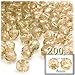 The Crafts Outlet 200pc Faceted Plastic Transparent Beads Round 8mm Acid Yellow Beads