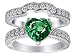 2.70 cttw 14K White Gold Plated 925 Sterling title=