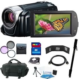Canon VIXIA HF R21 HFR21 Full HD Camcorder with 32GB Internal Flash Memory + 16GB Premium Camorder Accessory Kit