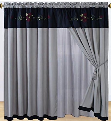 Free Shipping New Completed 8 Pc Silver and Iron Curtain Set in a Bag on Sale