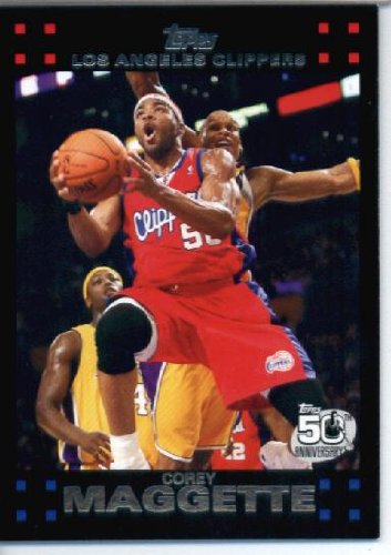2007 08 Topps Chrome Basketball Card #29 Corey Maggette Los Angeles Clippers