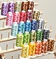 ThreadNanny LARGE 25 Cones Variegated Colors Polyester Machine Embroidery Machine Thread for Brother Babylock Janome Singer Pfaff Husqvarna Bernina Machines