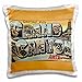 3dRose Greetings From Arizona Scenic Vintage Postcard Design - Pillow Case, 16 by 16-inch (pc_180215_1)