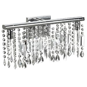 Dainolite 85318-W-PC 3-Light Crystal Vanity, Polished Chrome Crystal by 