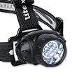 LiteXpress Liberty 102 schwarz, Kopflampe/Stirnlampe, 7 LEDs Nichia ø 5mm (Standard)