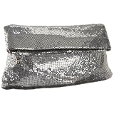 BCBGMAXAZRIA Metal Mesh Fold-Over Clutch