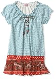 FANG Girls 7-16 Short Sleeve Border Print Top