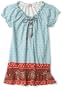 FANG Girls 7-16 Short Sleeve Border Print Top