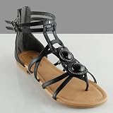 KECKLE Women's Sandals Black Pup