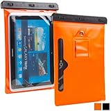 Cooper Cases(TM) Voda 10.1" Waterproof Tablet Sleeve in Orange (Lightweight Design, Touch Sensitive Window, Watertight Seal, Adjustable Shoulder Strap)