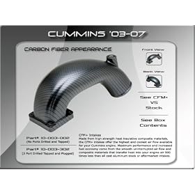 03-07 12V Carbon Fiber Appearance Dodge Intake Manifold by CFM PLUS - The CFM + intake manifold flows 44% more than stock - proven to flow more air than the banks high ram intake and ats inake manifold.