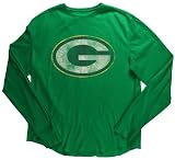 NFL Men's Green Bay Packers Bigger Better Logo Long Sleeve Thermal (Fairway, Large)