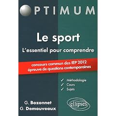 L'Essentiel pour Comprendre le Sport Concours Communs des IEP 2012 Epreuves de Questions Contemporaines