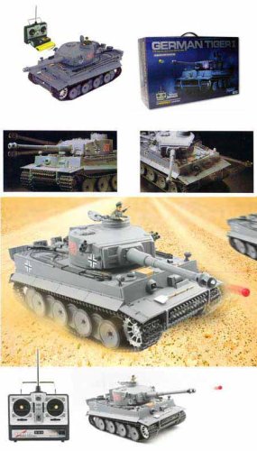 Childrens Toyshop  Toys : German Tiger 1 Tank Engine Sound & Smoking Exhaust