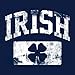 Irish Athletic - Vintage Distressed Irish St Patricks Day Shirt for Men - F/Navy-Lg