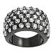 Tressa Black Rhodium-plated Brass Cubic Zirconia Ring (Sizes 5 - 9 available)