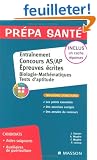Entra�nement Epreuve �crite Concours AS/AP Biologie Math�matiques, Tests d'aptitude