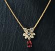 Ruby Crystal Gold-Plated Necklace